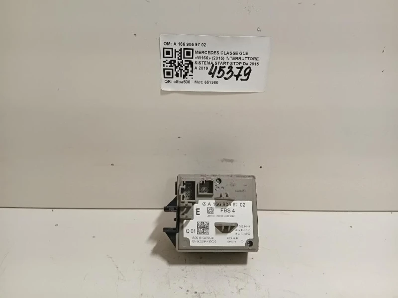 Interruttore Sistema Start-stop A 166 905 97 02 Mercedes Classe GLE W166 2015