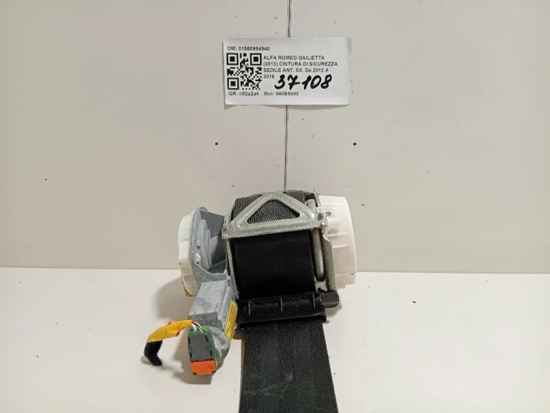 Cintura DI Sicurezza Sedile ANT SX 01560994940 Alfa Romeo Giulietta 2013
