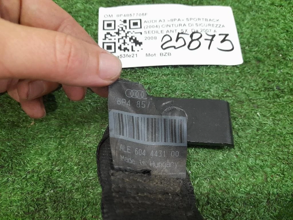 Cintura DI Sicurezza Sedile ANT SX 8P4857705F Audi A3 8PA Sportback 2004