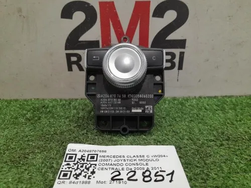 Joystick Modulo Comando Console Centrale A2048707658 Mercedes Classe C W204 2007