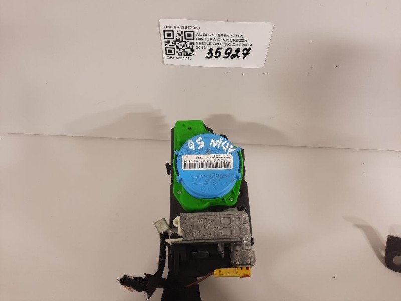 Cintura DI Sicurezza Sedile ANT SX 8R1857705J Audi Q5 8RB 2012