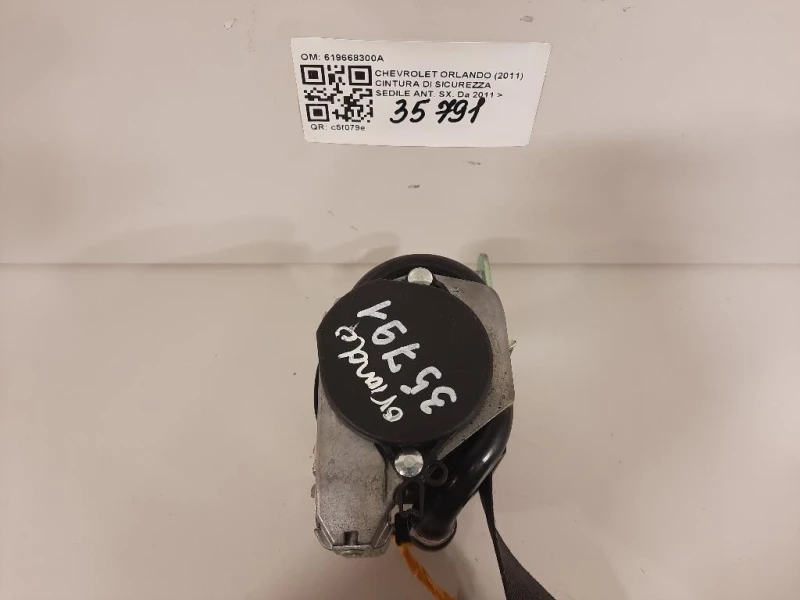 Cintura DI Sicurezza Sedile ANT SX 619668300A Chevrolet Orlando 2011