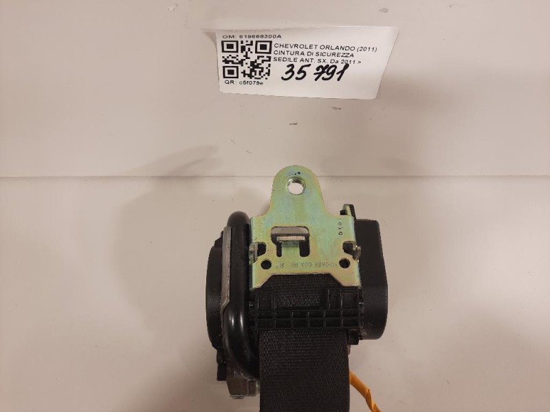 Cintura DI Sicurezza Sedile ANT SX 619668300A Chevrolet Orlando 2011