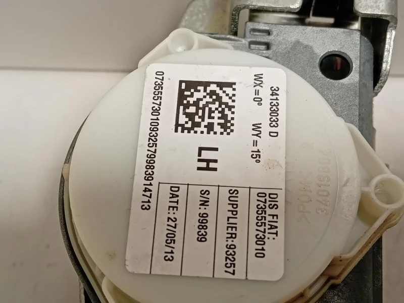 Cintura DI Sicurezza Sedile ANT SX 34133033D34130793B Fiat 500L 2013