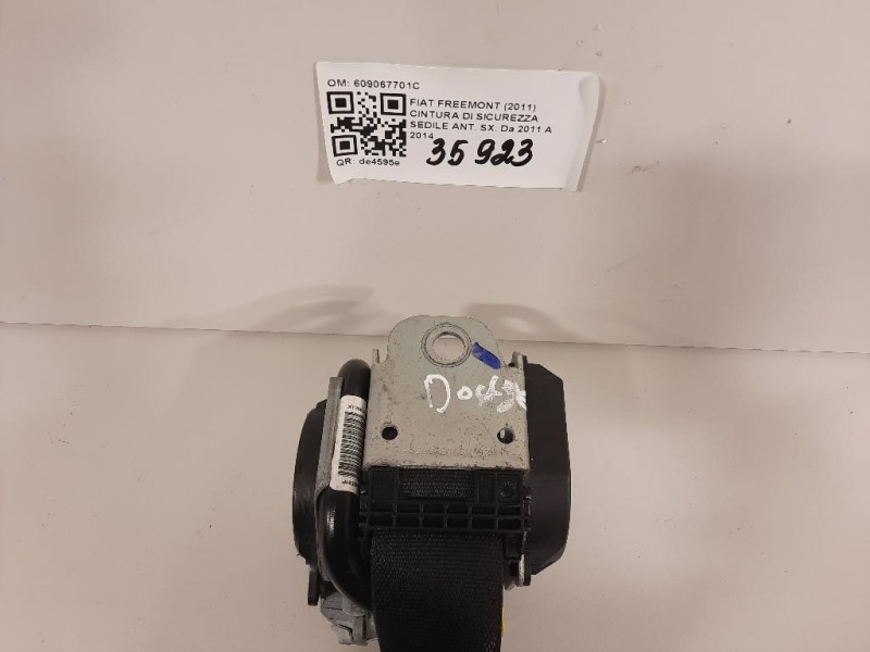Cintura DI Sicurezza Sedile ANT SX 609067701C Fiat Freemont 2011