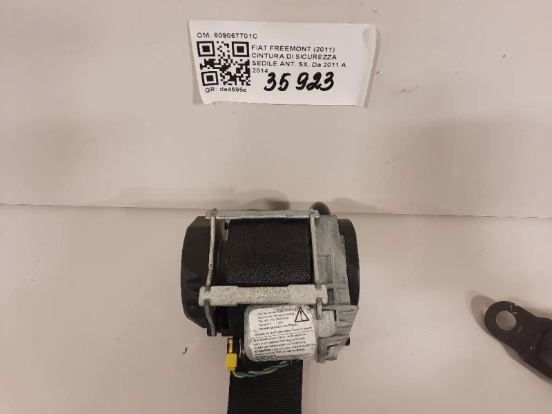 Cintura DI Sicurezza Sedile ANT SX 609067701C Fiat Freemont 2011