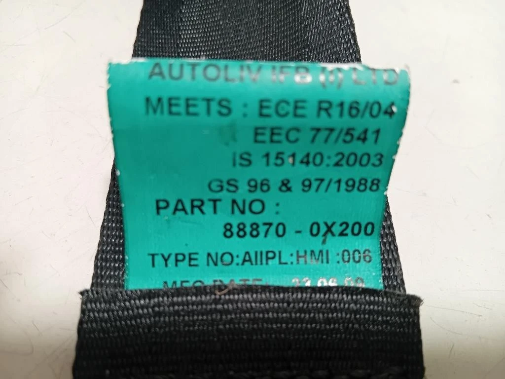 Cintura DI Sicurezza Sedile ANT SX 88870-0X200 Hyundai I10 I 2008