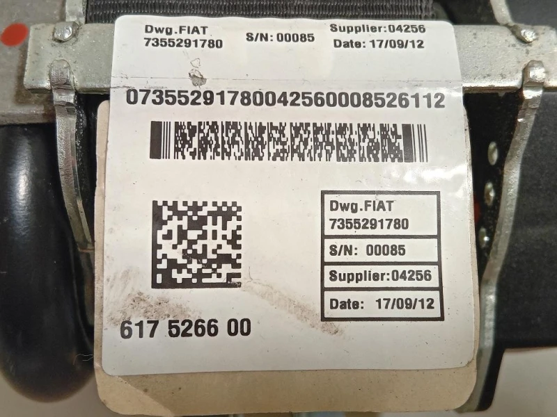 Cintura DI Sicurezza Sedile ANT SX 617361500 Lancia Ypsilon III 2011