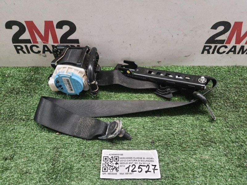Cintura DI Sicurezza Sedile ANT SX A2468600185 Mercedes Classe B W246 2012