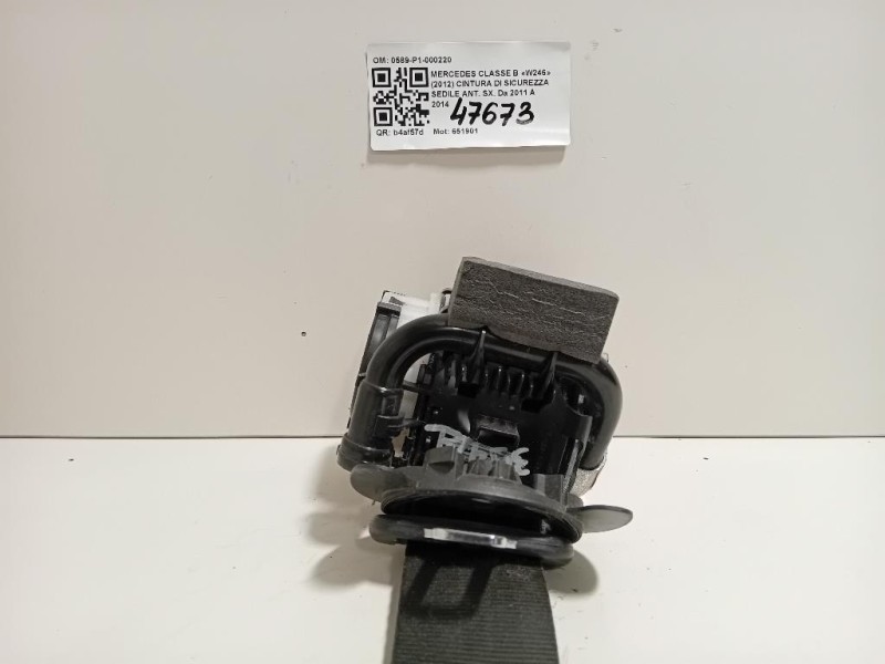 Cintura DI Sicurezza Sedile ANT SX 0589-P1-000220 Mercedes Classe B W246 2012
