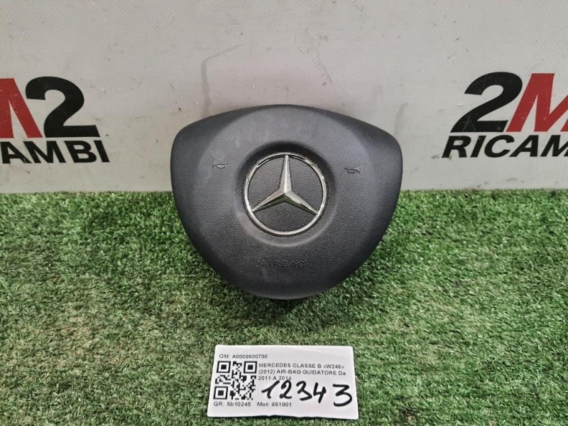 Air-bag Guidatore A0008600700 Mercedes Classe B W246 2012