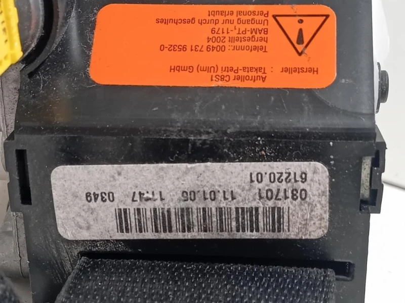 Cintura DI Sicurezza Sedile ANT SX 6122001 Mercedes Classe SLK R171 2004