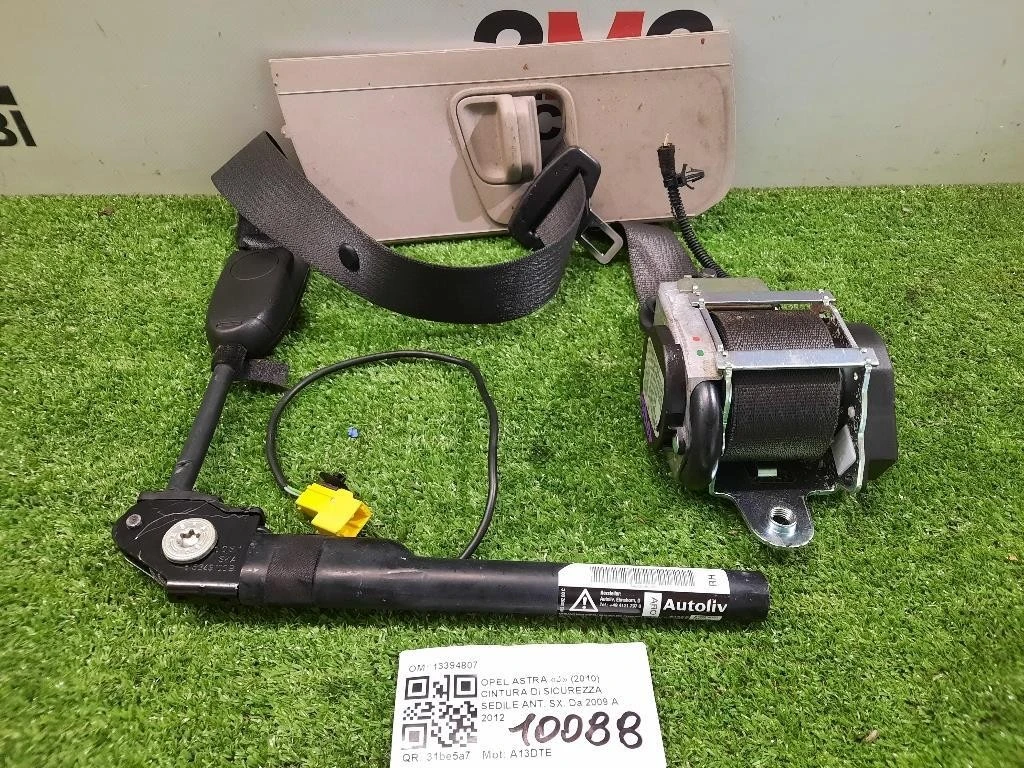 Cintura DI Sicurezza Sedile ANT SX 13394807 Opel Astra J 2010