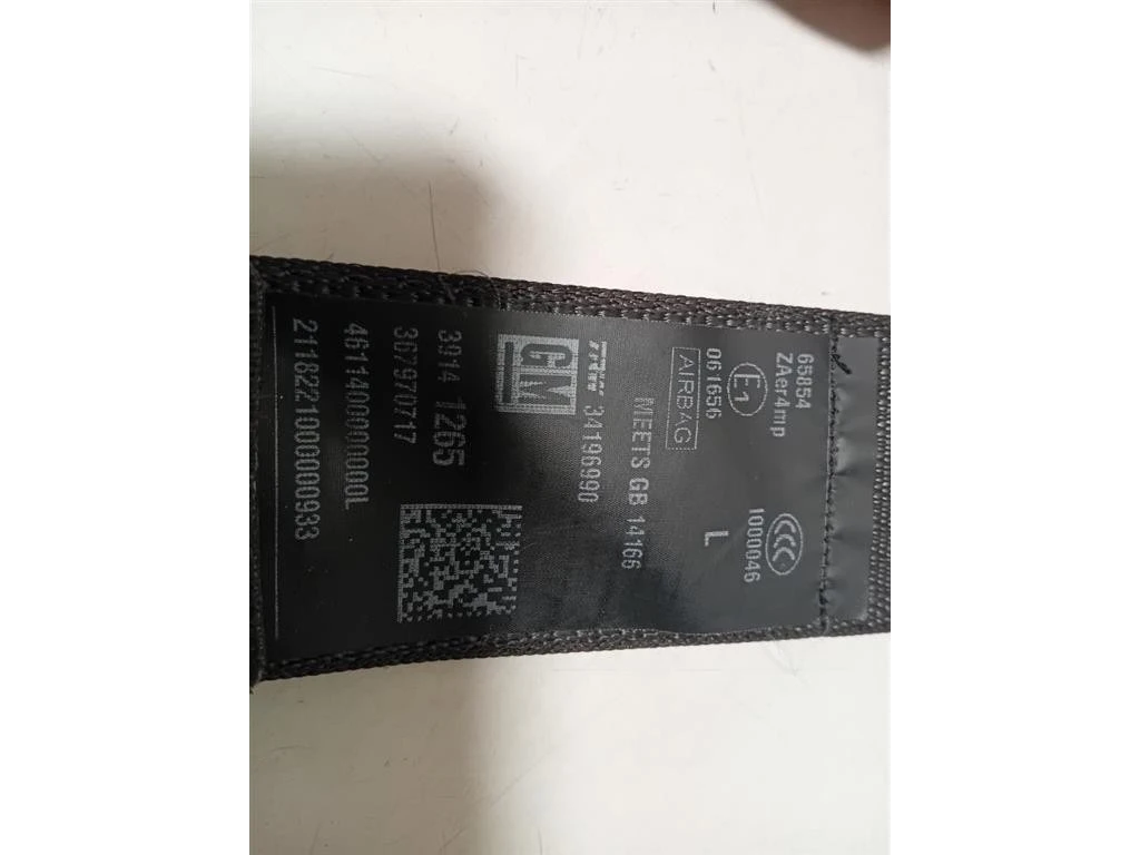 Cintura DI Sicurezza Sedile ANT SX 39141265 Opel Astra K 2016