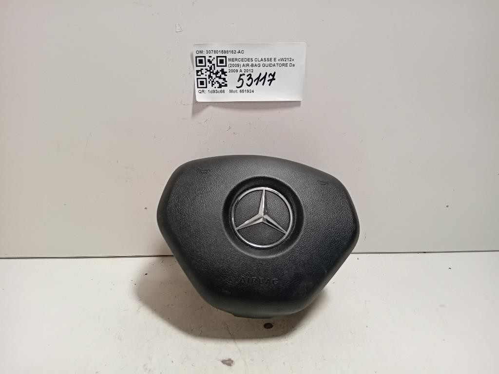 Air-bag Guidatore 307801598162-AC Mercedes Classe E W212 2009