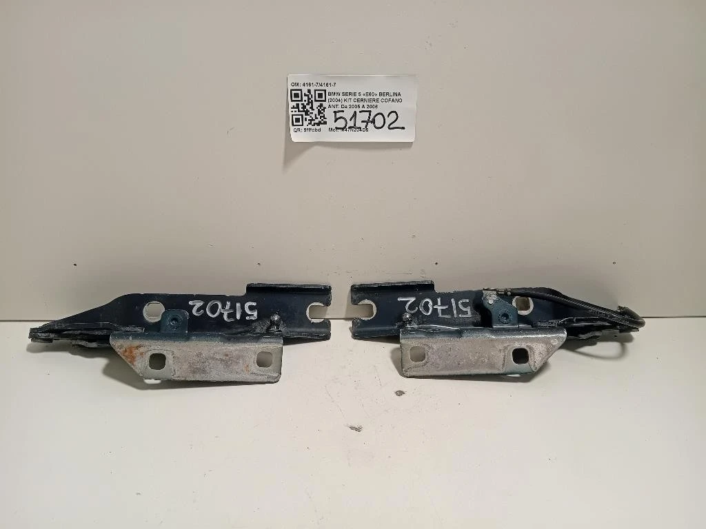 KIT Cerniere Cofano ANT 4161-74161-7 Bmw Serie 5 E60 Berlina 2004