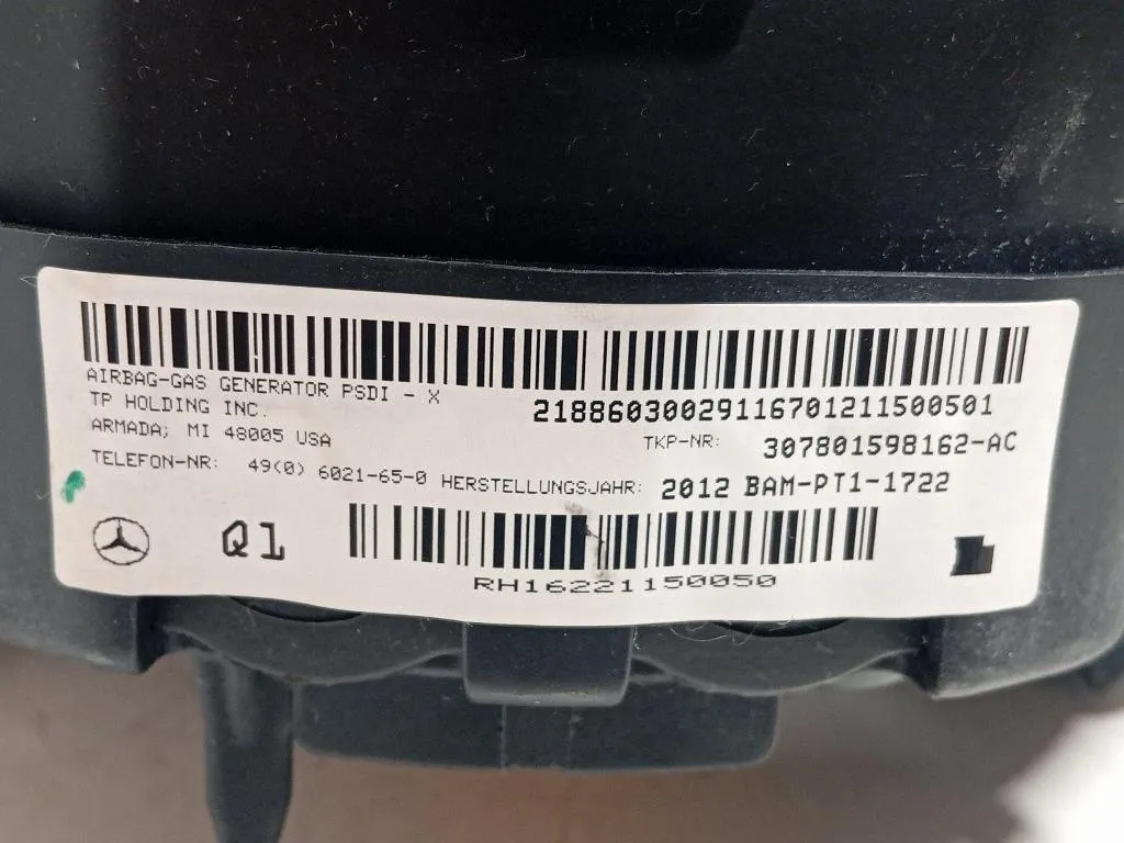 Air-bag Guidatore 307801598162-AC Mercedes Classe E W212 2009