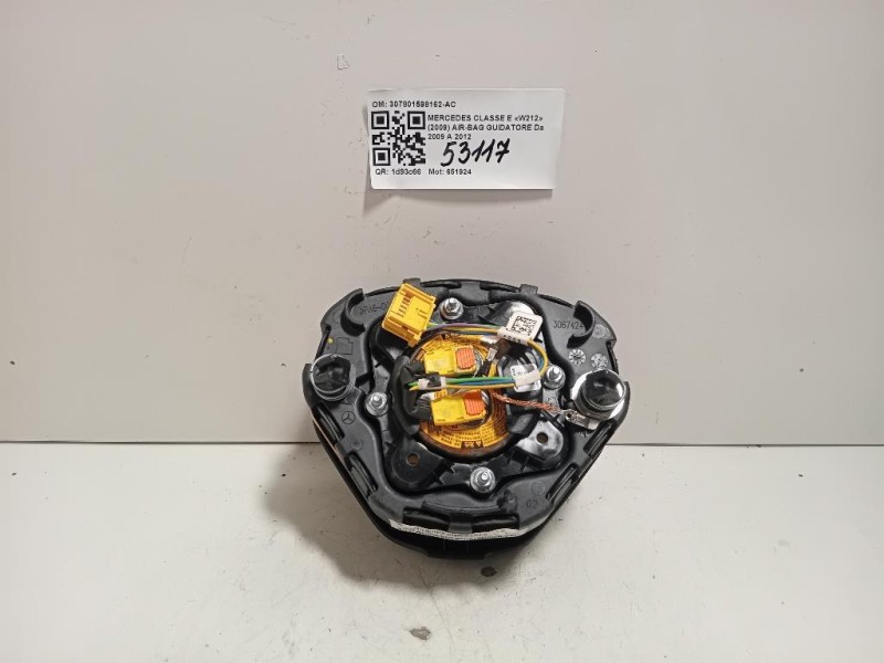 Air-bag Guidatore 307801598162-AC Mercedes Classe E W212 2009