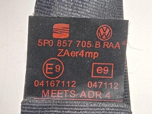 Cintura DI Sicurezza Sedile ANT SX 5P0 857 705 B Seat Altea XL 5P5 2004