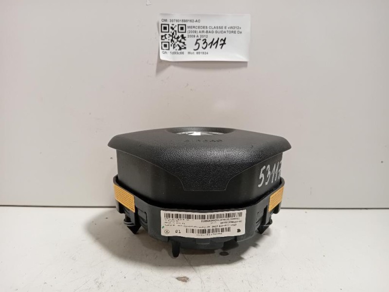 Air-bag Guidatore 307801598162-AC Mercedes Classe E W212 2009