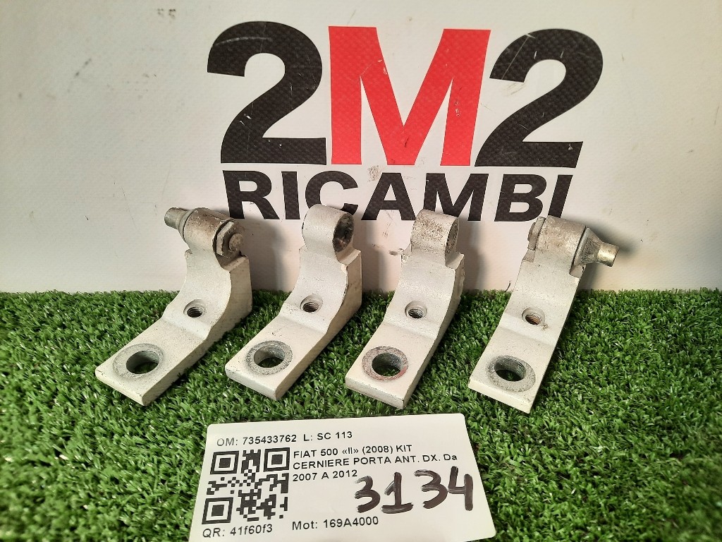 KIT Cerniere Porta ANT DX Fiat 500 II 2008