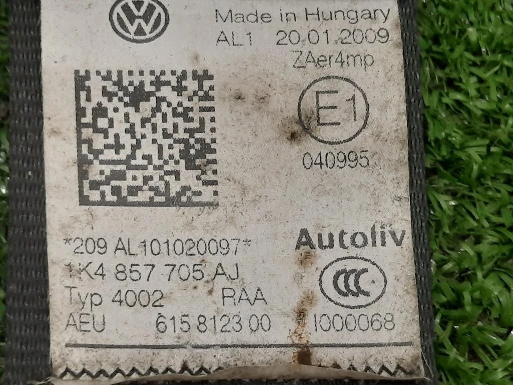 Cintura DI Sicurezza Sedile ANT SX 1K4 857 705 AJ Volkswagen GOLF VI 2009