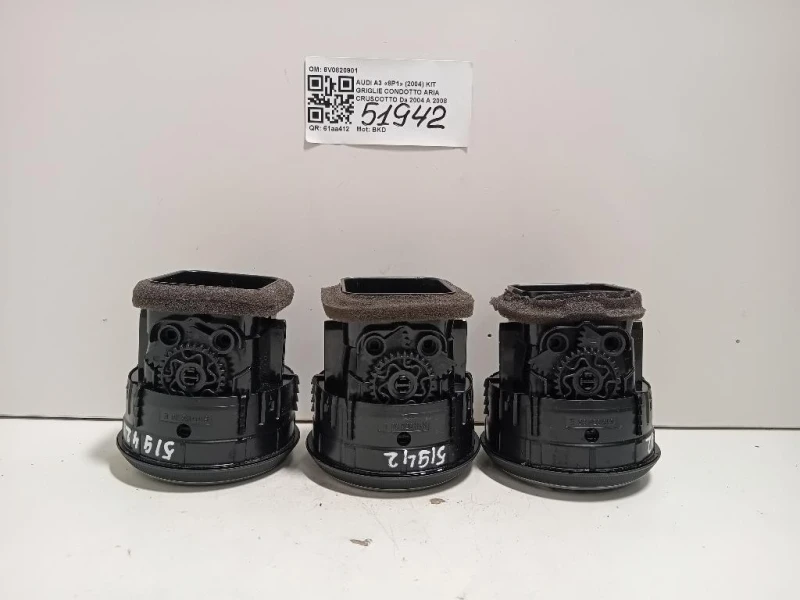 KIT Griglie Condotto ARIA Cruscotto 8V0820901 Audi A3 8V1 2012