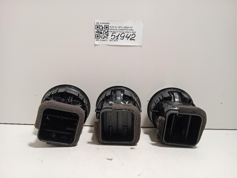 KIT Griglie Condotto ARIA Cruscotto 8V0820901 Audi A3 8V1 2012