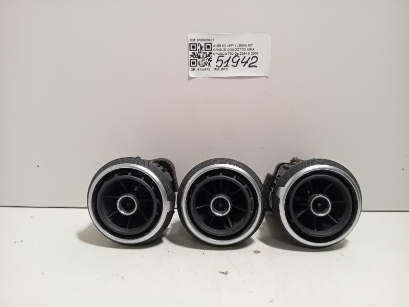 KIT Griglie Condotto ARIA Cruscotto 8V0820901 Audi A3 8V1 2012