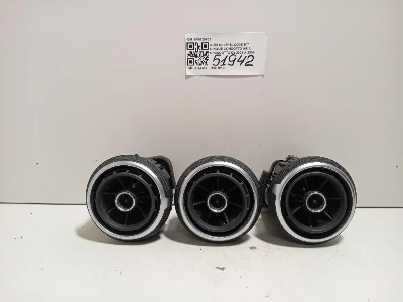 KIT Griglie Condotto ARIA Cruscotto 8V0820901 Audi A3 8V1 2012