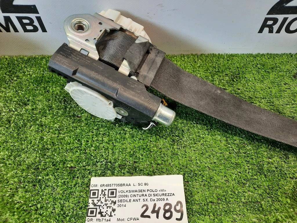 Cintura DI Sicurezza Sedile ANT SX 6R4857705BRAA Volkswagen POLO VI 2009