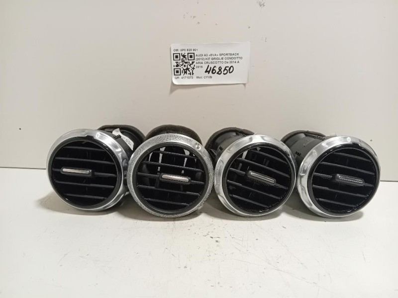 KIT Griglie Condotto ARIA Cruscotto 8P0 820 901 Audi A3 8VA Sportback 2012
