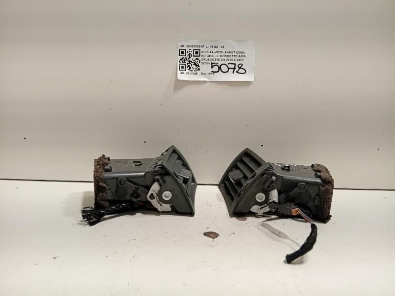 KIT Griglie Condotto ARIA Cruscotto 8E0820901F Audi A4 8ED Avant 2005