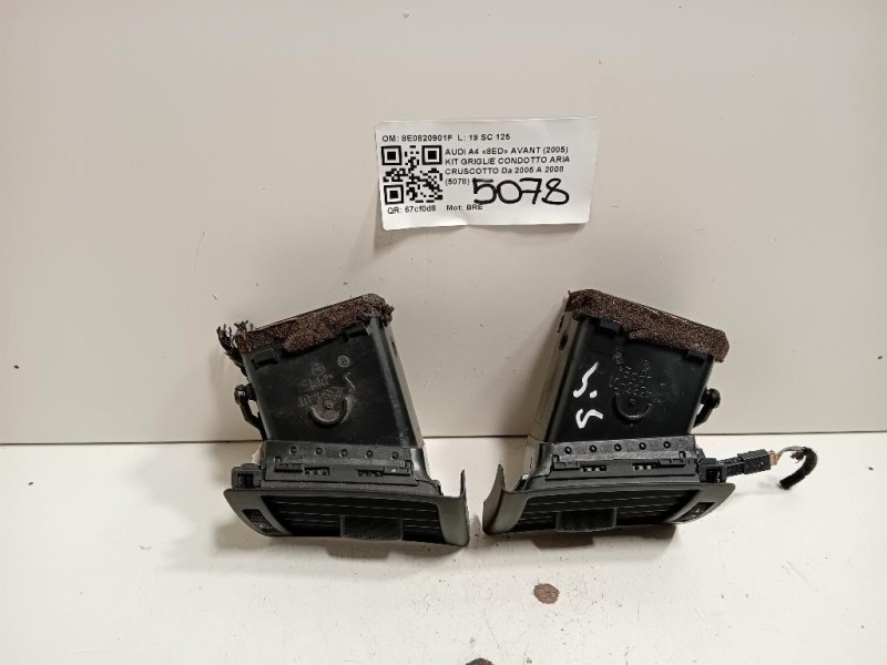 KIT Griglie Condotto ARIA Cruscotto 8E0820901F Audi A4 8ED Avant 2005