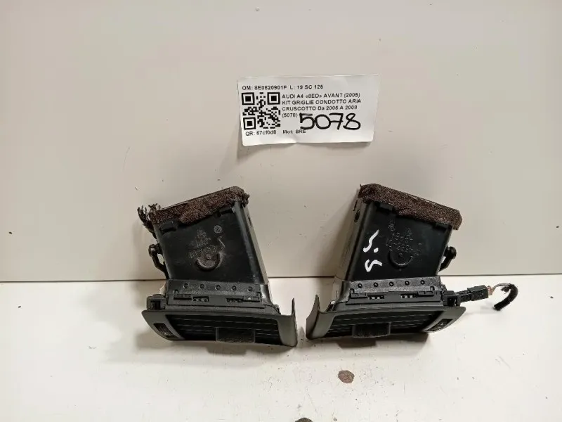 KIT Griglie Condotto ARIA Cruscotto 8E0820901F Audi A4 8ED Avant 2005
