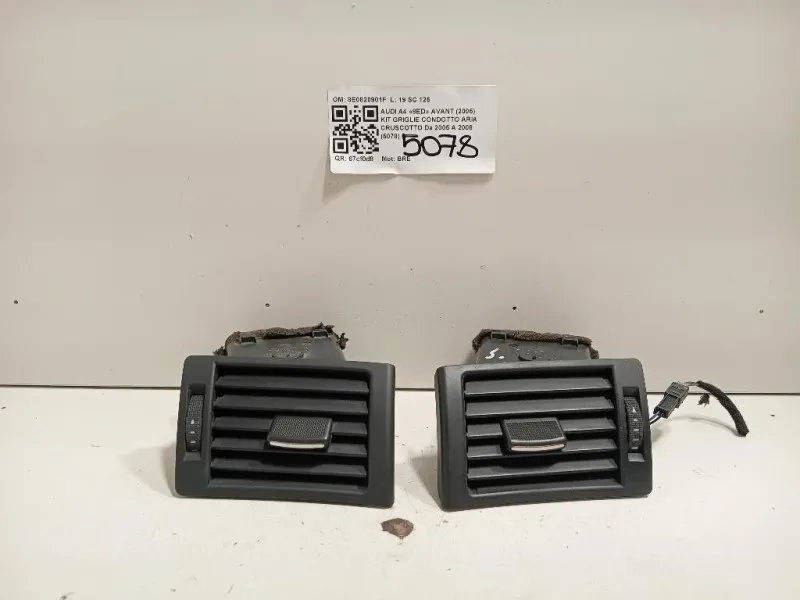 KIT Griglie Condotto ARIA Cruscotto 8E0820901F Audi A4 8ED Avant 2005