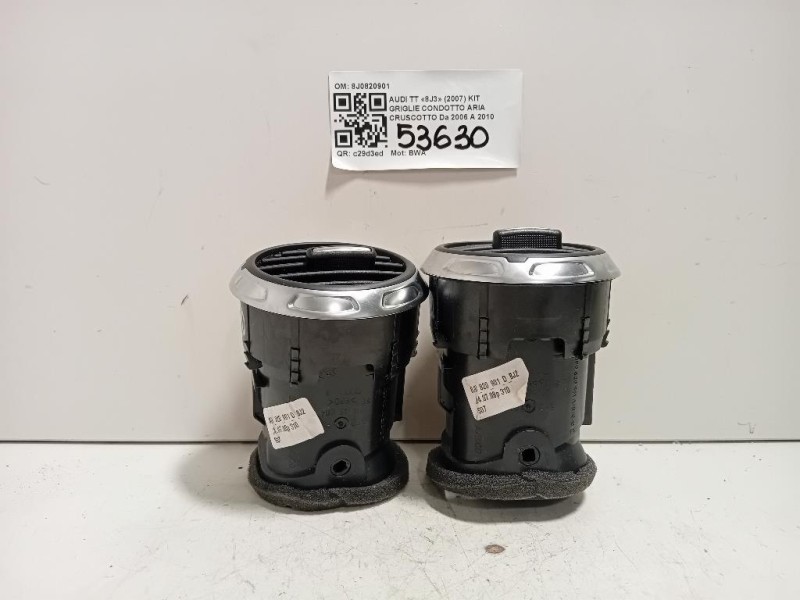 KIT Griglie Condotto ARIA Cruscotto 8J0820901 Audi TT 8J3 2007
