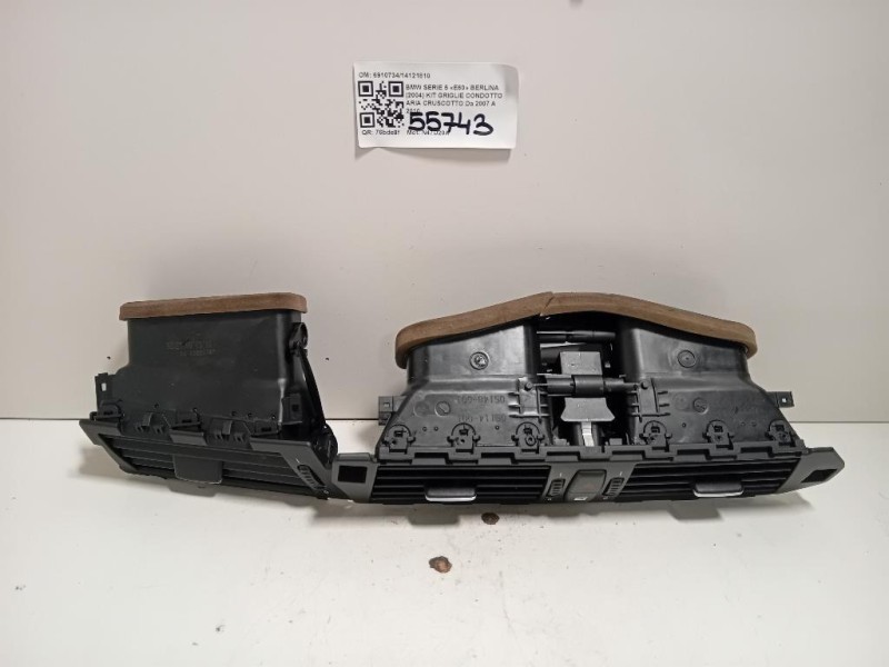 KIT Griglie Condotto ARIA Cruscotto 691073414121810 Bmw Serie 5 E60 Berlina 2004