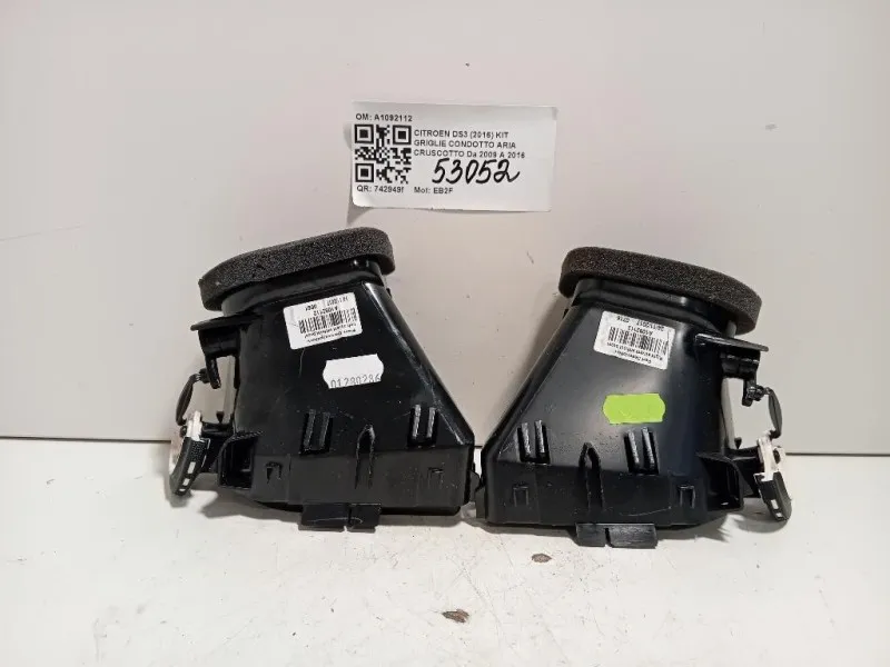 KIT Griglie Condotto ARIA Cruscotto A1092112 Citroen DS3 2016