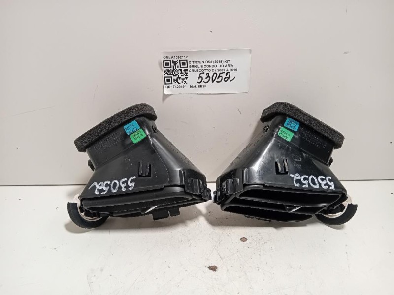 KIT Griglie Condotto ARIA Cruscotto A1092112 Citroen DS3 2016