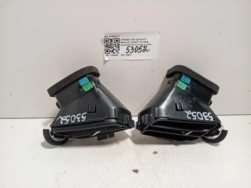 KIT Griglie Condotto ARIA Cruscotto A1092112 Citroen DS3 2016