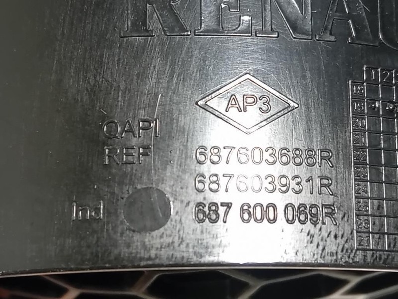 KIT Griglie Condotto ARIA Cruscotto 687603688R Dacia Duster II 2018