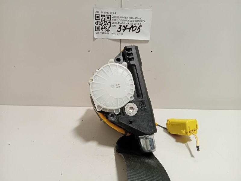 Cintura DI Sicurezza Sedile ANT SX 5N2 857 705 A Volkswagen Tiguan I 2011