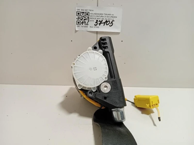 Cintura DI Sicurezza Sedile ANT SX 5N2 857 705 A Volkswagen Tiguan I 2011
