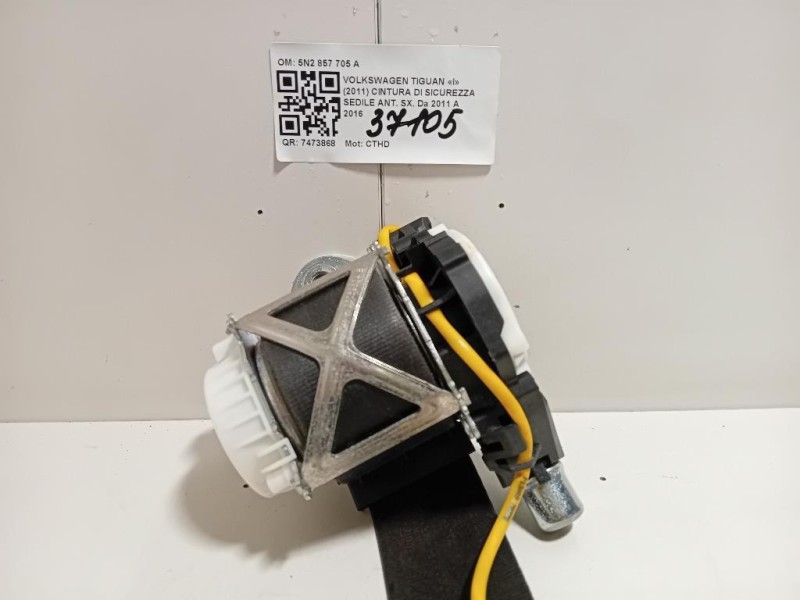 Cintura DI Sicurezza Sedile ANT SX 5N2 857 705 A Volkswagen Tiguan I 2011
