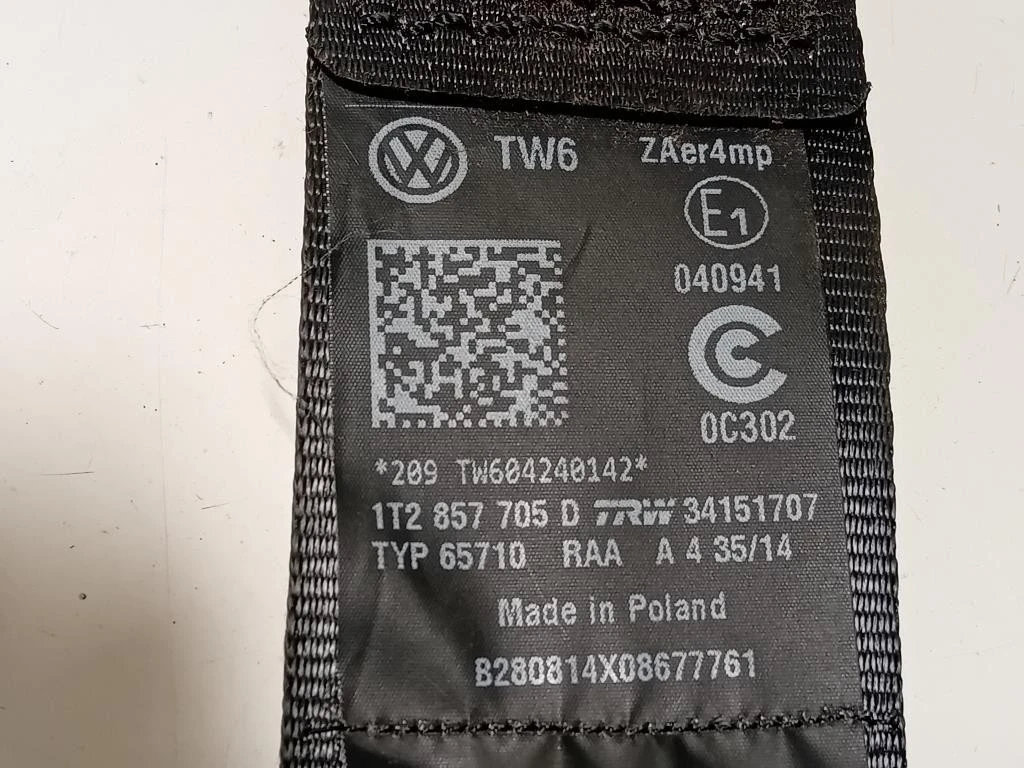 Cintura DI Sicurezza Sedile ANT SX 1T2857705D Volkswagen Touran III 2010