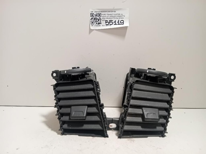 KIT Griglie Condotto ARIA Cruscotto JK21V018B09DH3JA6 DX+SX Ford Transit Custom I 2018