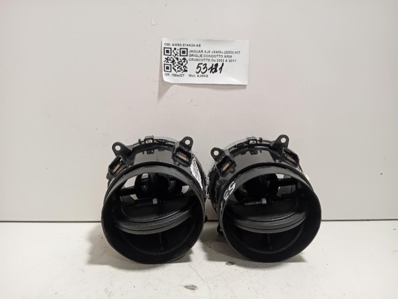 KIT Griglie Condotto ARIA Cruscotto AW93-014A24-AE Jaguar XJ8 X408 2003