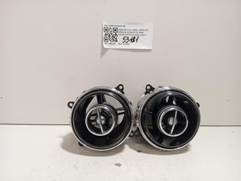 KIT Griglie Condotto ARIA Cruscotto AW93-014A24-AE Jaguar XJ8 X408 2003