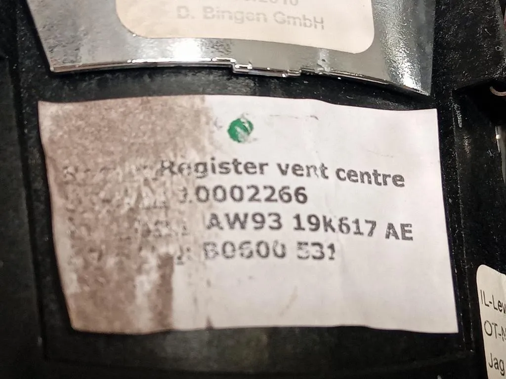 KIT Griglie Condotto ARIA Cruscotto AW93-19C893-AE Jaguar XJ8 X408 2003